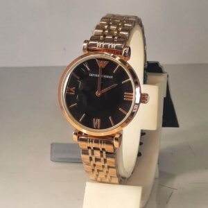 Emporio Armani, Circular black Dail, Women watch