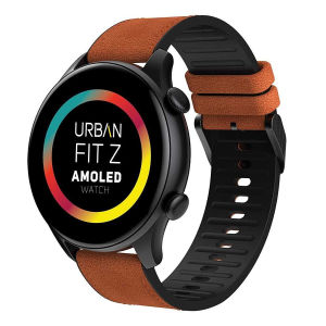 Urban Fit z Smart Watch ,1.78" AMOLED Display, Circular Dial with  Additional Leather Strap